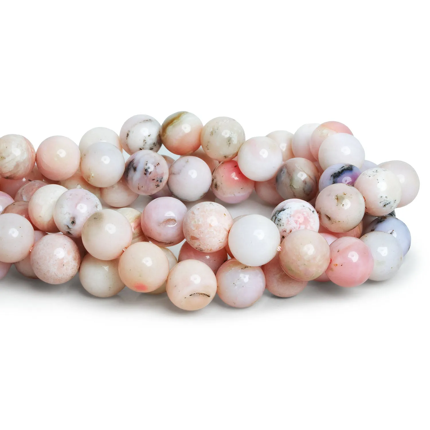 12mm Pink Peruvian Opal Plain Rounds 16 inch 35 beads AA