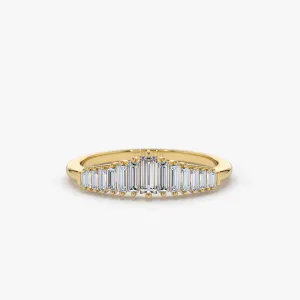 14K Baguette Diamond Tiara Ring