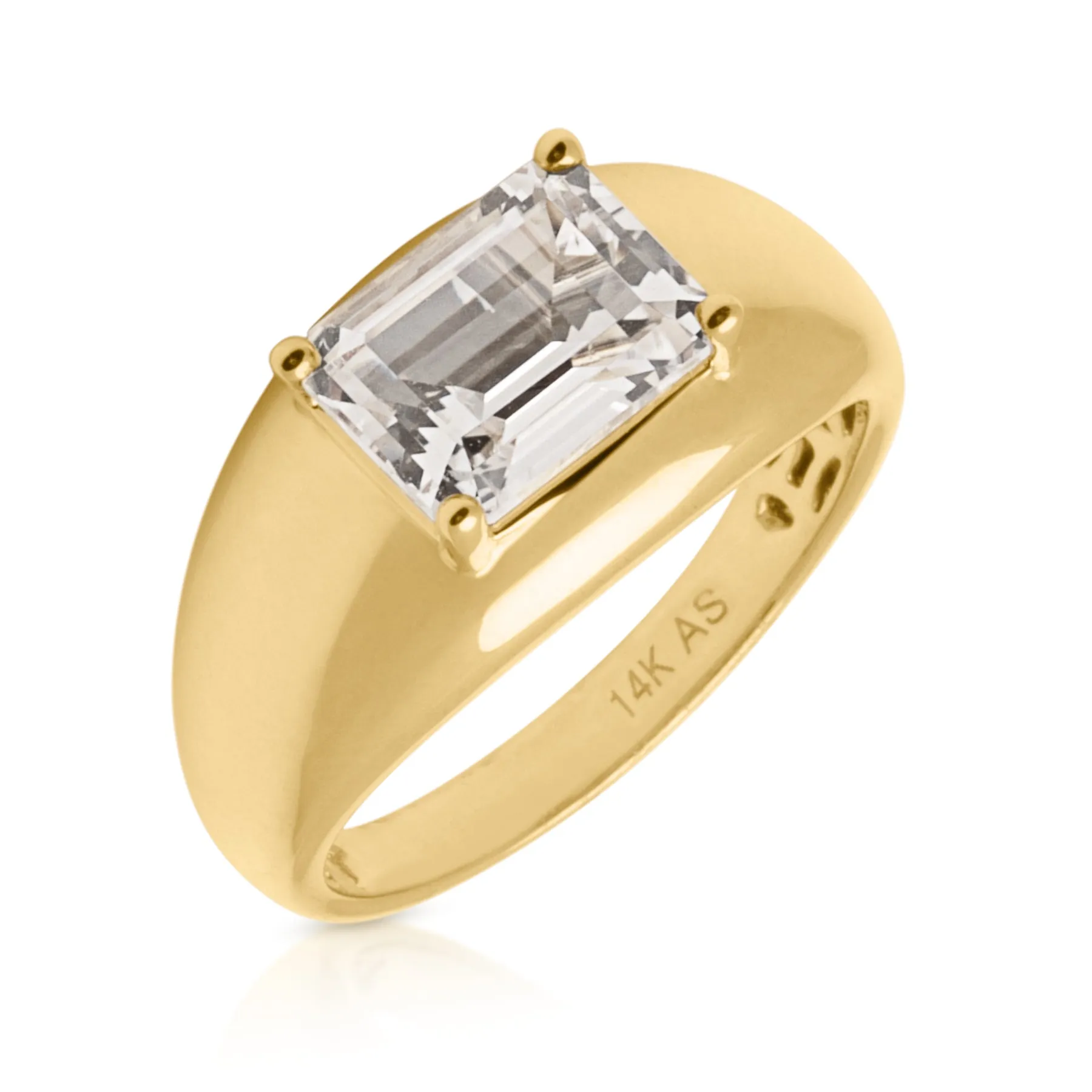 14KT Yellow Gold Topaz Martini Aperitif Ring