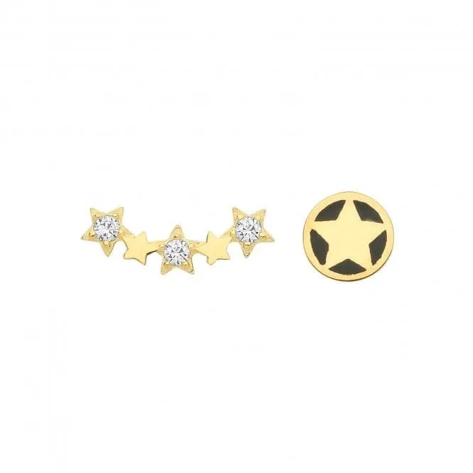 9CT Yellow Gold Constellation Zirconia Stud Earrings Set ES1635