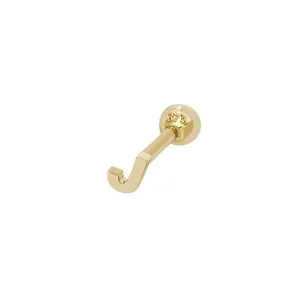 9ct Yellow Gold Initial Cartilage 6mm Post Stud ES940/J