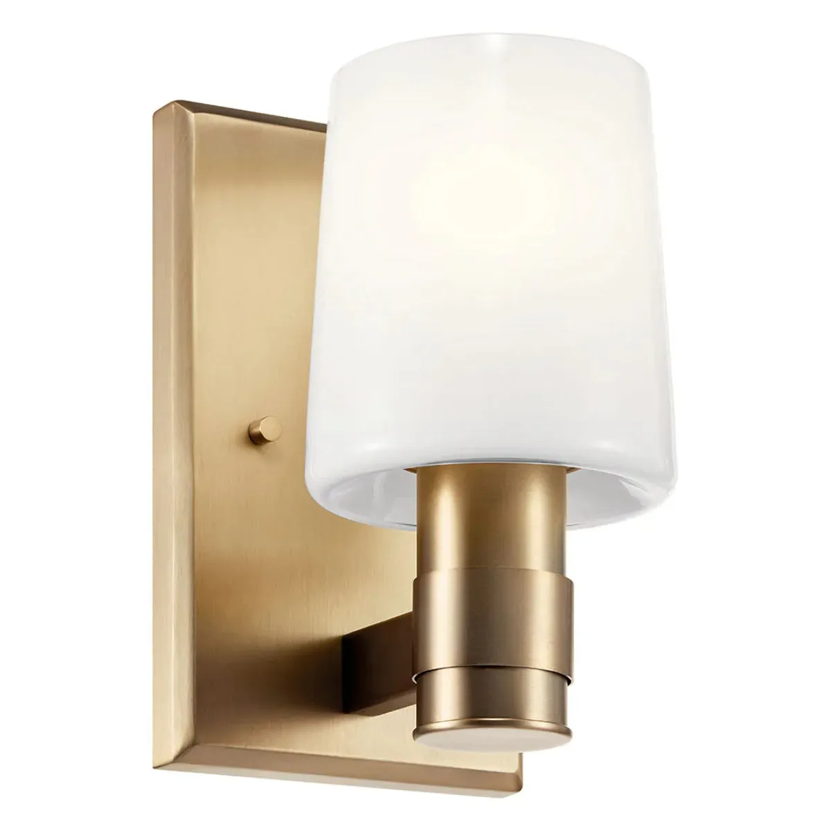 Adani 8" 1-Light Wall Sconce With Opal Glass, Bronze Finish