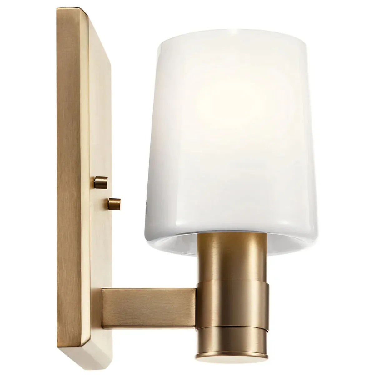 Adani 8" 1-Light Wall Sconce With Opal Glass, Bronze Finish