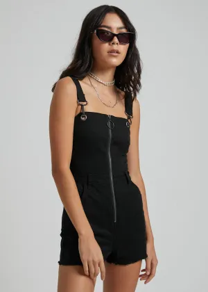 Afends Womens Demi - Twill Overall - Black