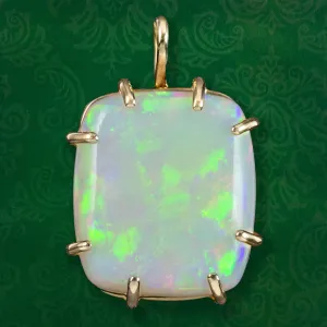 Antique Victorian Opal Pendant 18ct Gold 20.6ct Opal