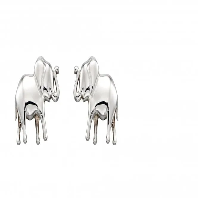 Baby Elephant Silver Stud Earrings E5824