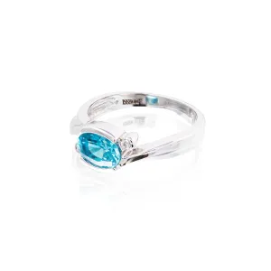 BLUE TOPAZ WITH DIAMONDS,