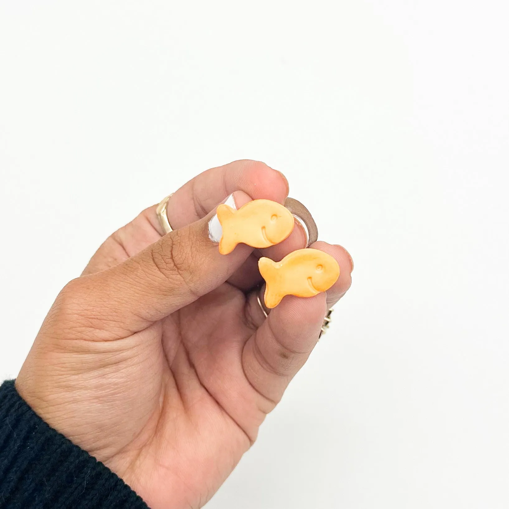 Cheddar Goldfish Stud Earrings