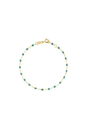 Classic Gigi Yellow Gold 6'7" Bracelet - Emerald