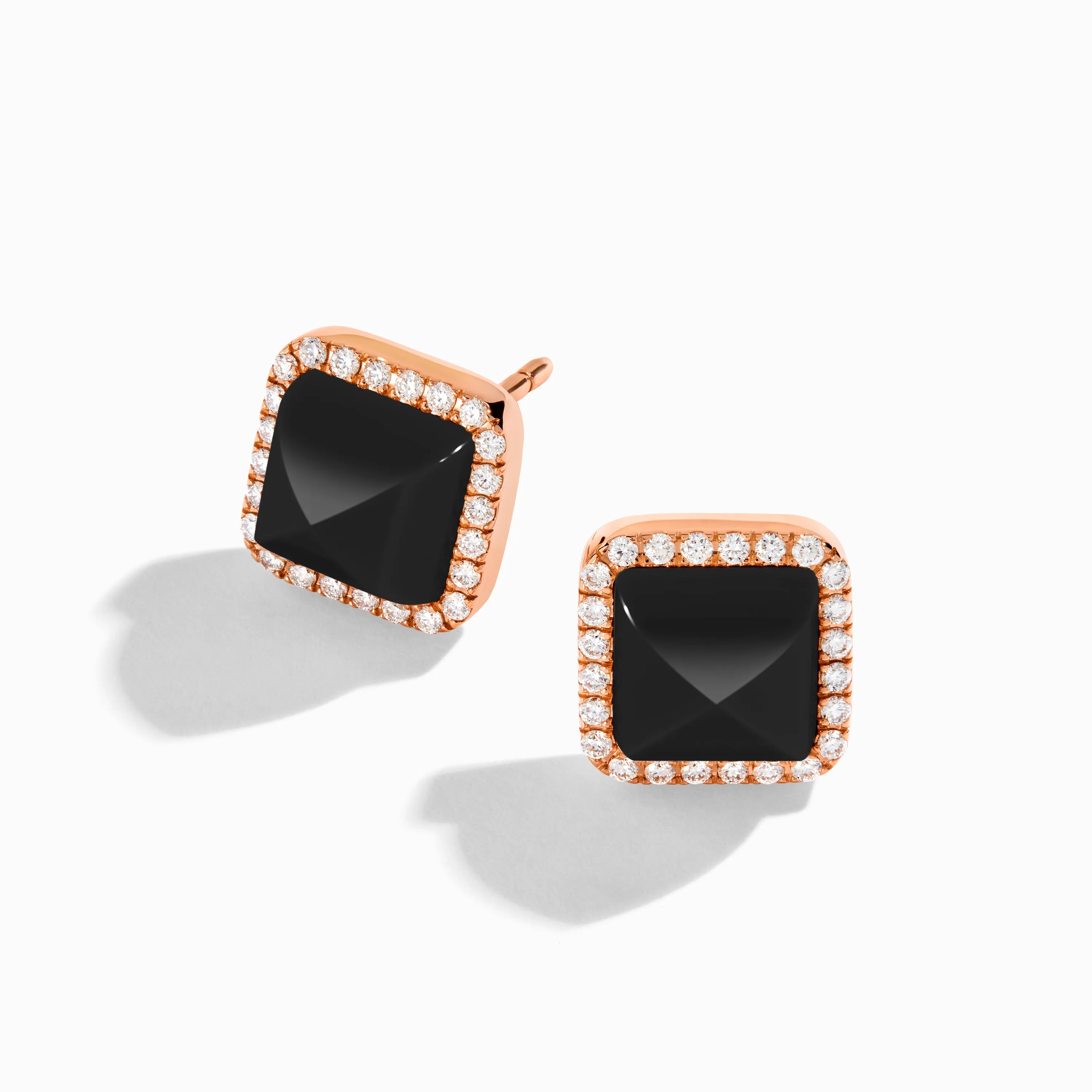 Cleo Diamond Stud Pyramid Earrings