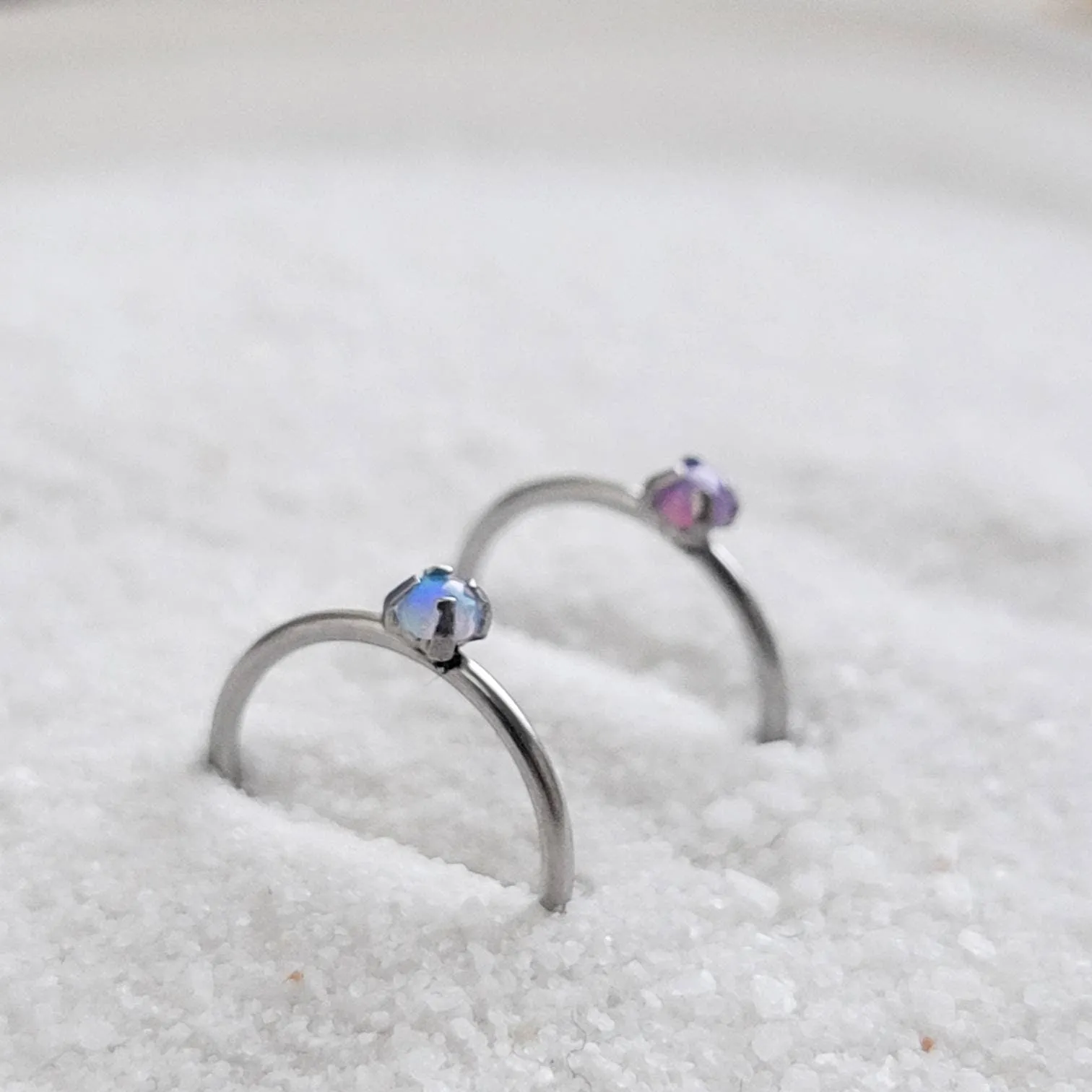 Dainty Opal Nose Ring