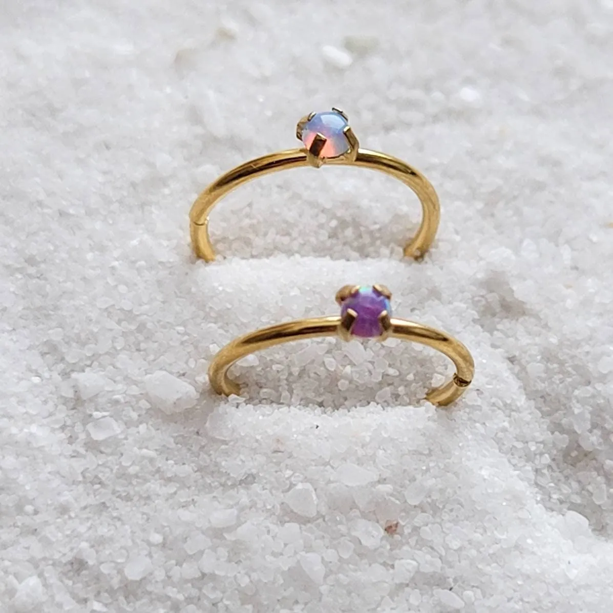 Dainty Opal Nose Ring