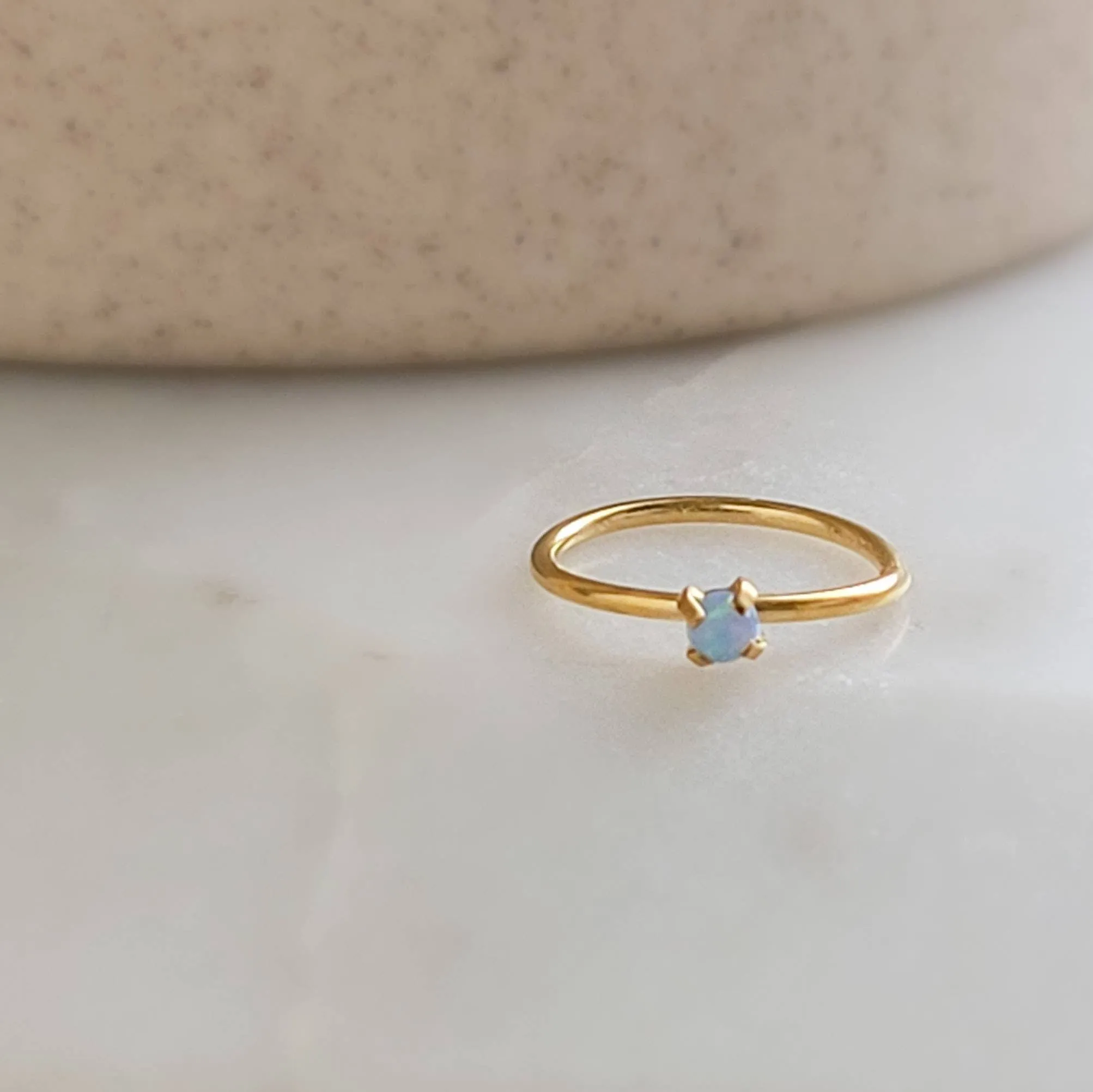 Dainty Opal Nose Ring