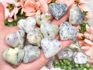 Dendritic Opal Hearts