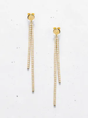 Double Row Linea Drop Earring Backs