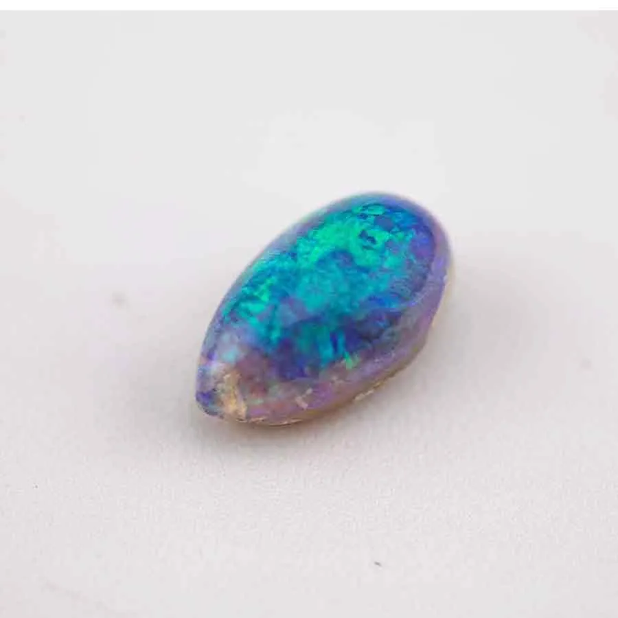 Drop Shape Natural Australian Black Opal Loose Gemstone 2.61ct