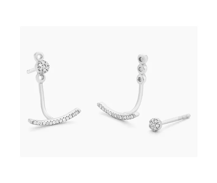 Ella Stein Silver Earring & Jacket (SI3488)