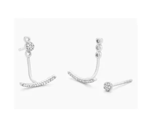 Ella Stein Silver Earring & Jacket (SI3488)