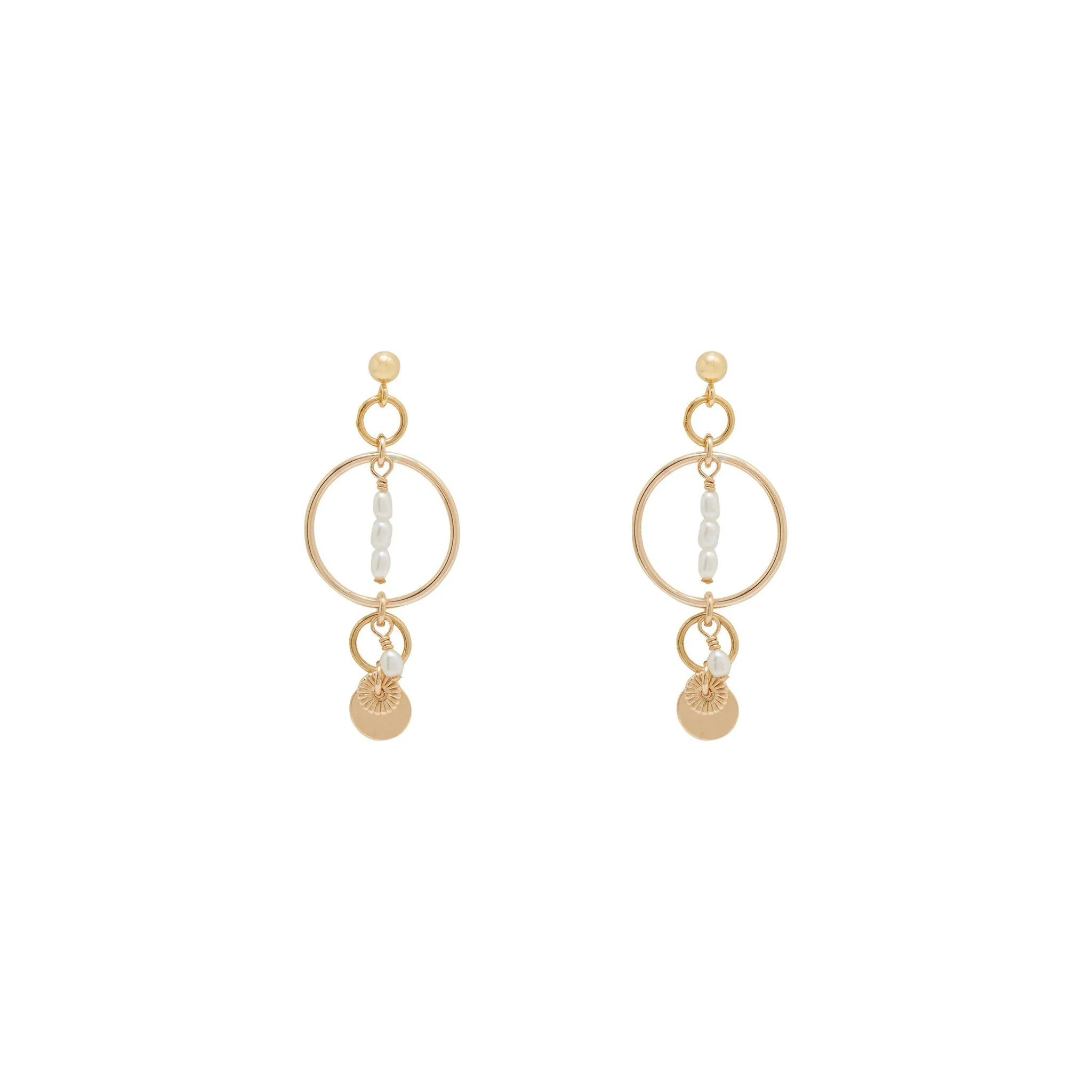 Elsa Freshwater Pearl Earrings - Gold