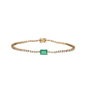 EMERALD AND DIAMOND BRACELET