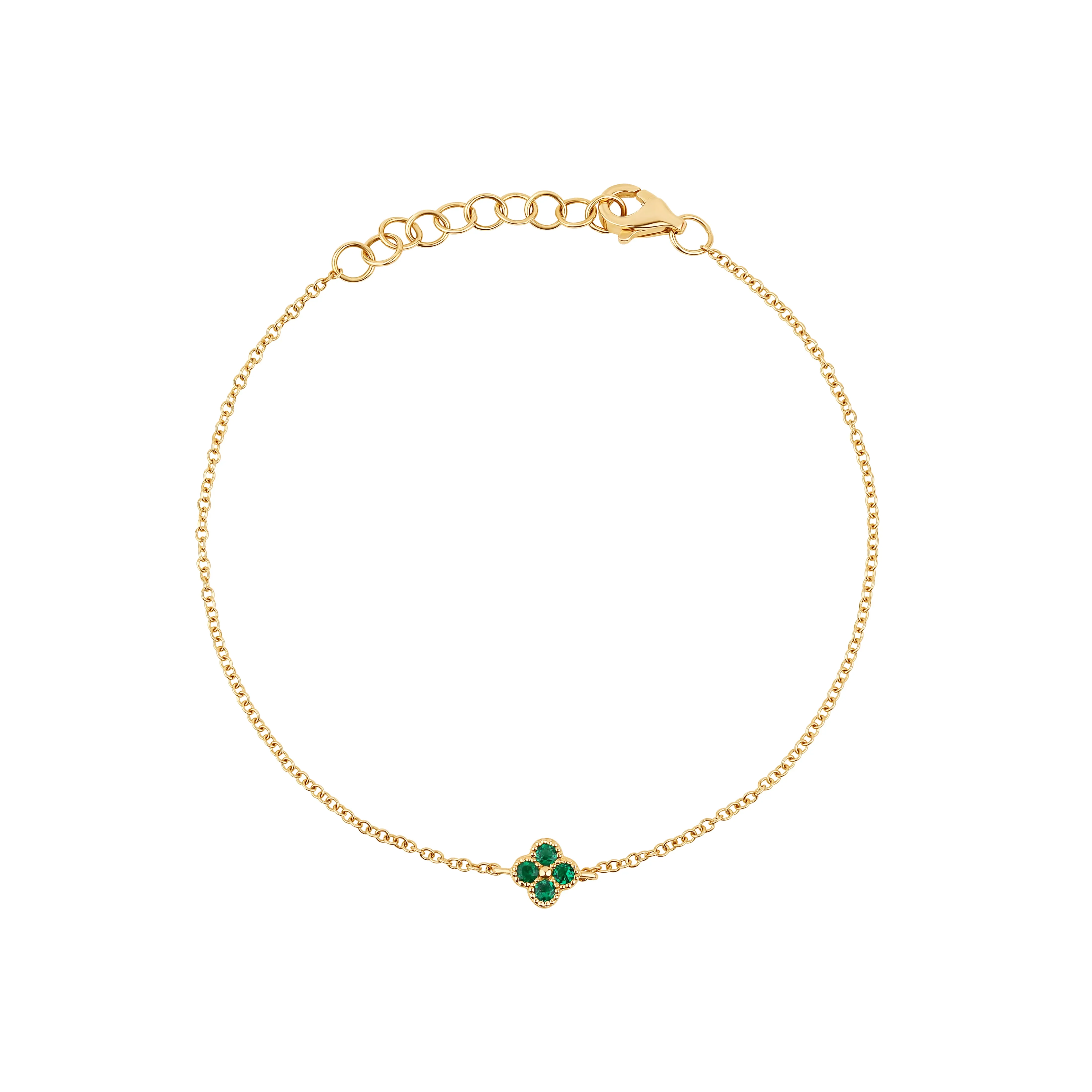 Emerald Clover Bracelet