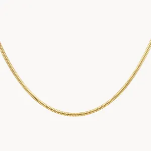 Fine Snake Chain Necklace in Gold