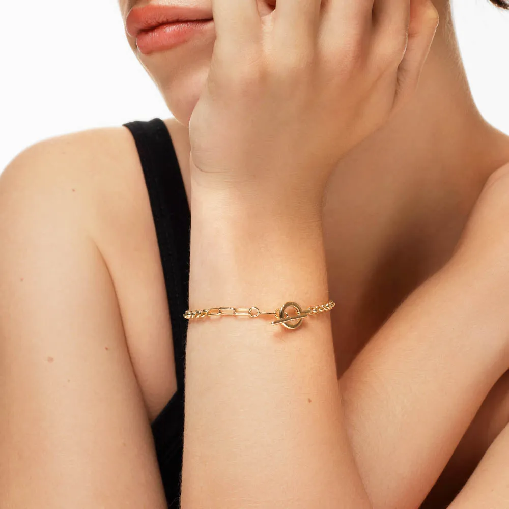 Fob Fundamental Chain Bracelet in Gold