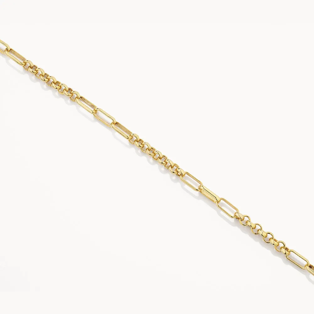 Fob Fundamental Chain Bracelet in Gold