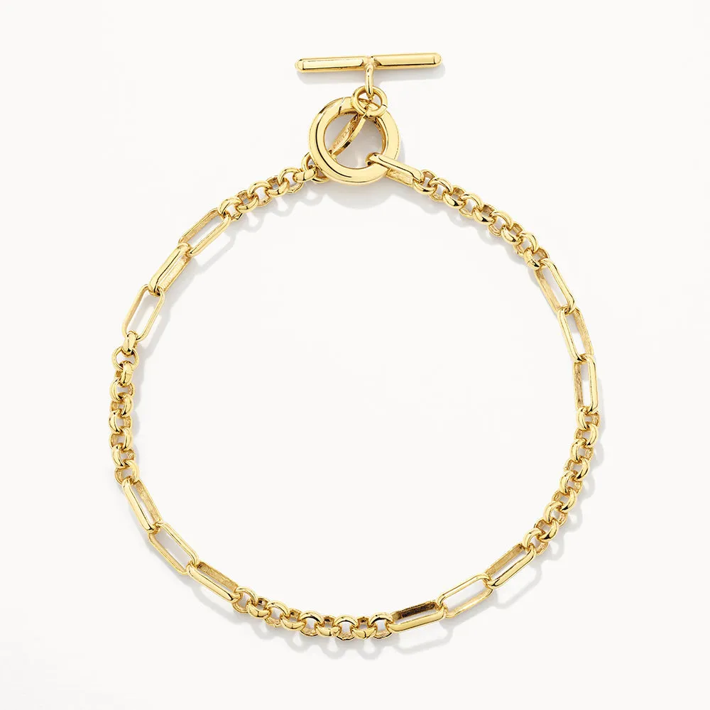 Fob Fundamental Chain Bracelet in Gold