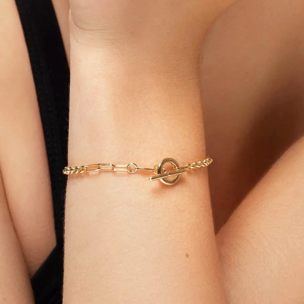 Fob Fundamental Chain Bracelet in Gold