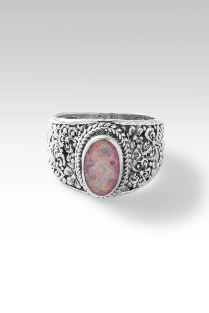 Garden Treasures Ring™ in Salmon Pink Opal & Quartz Doublet