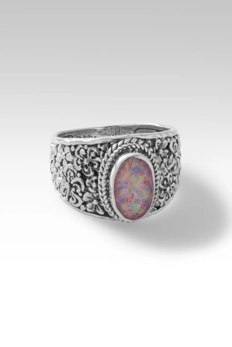 Garden Treasures Ring™ in Salmon Pink Opal & Quartz Doublet