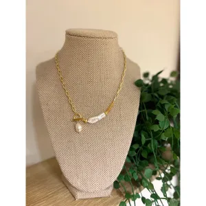 Gold and Peach Necklace #PN