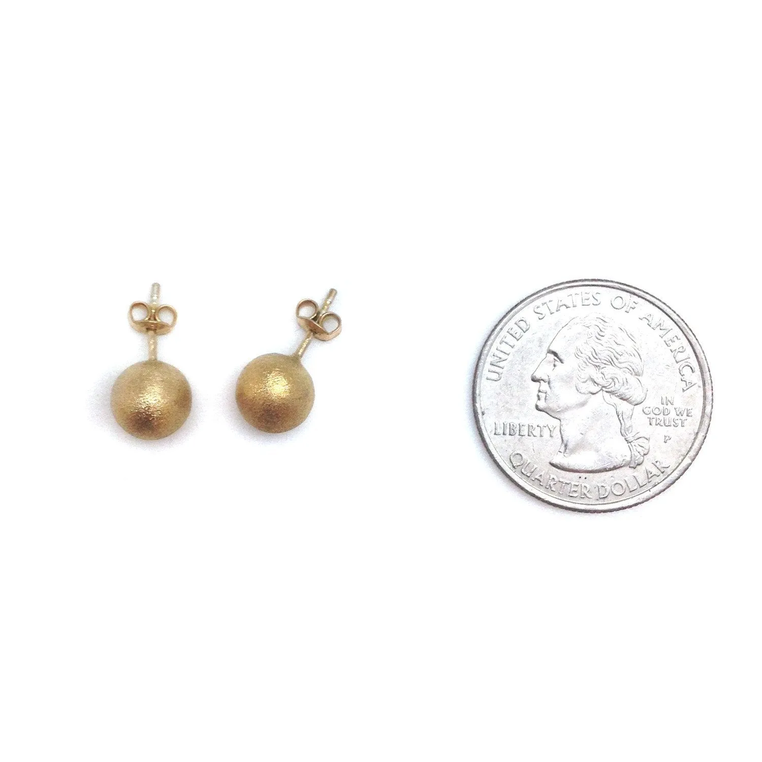 Gold Ball Stud Earring