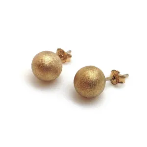 Gold Ball Stud Earring