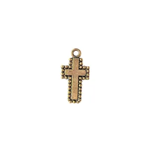 Gold Fancy Cross Charm