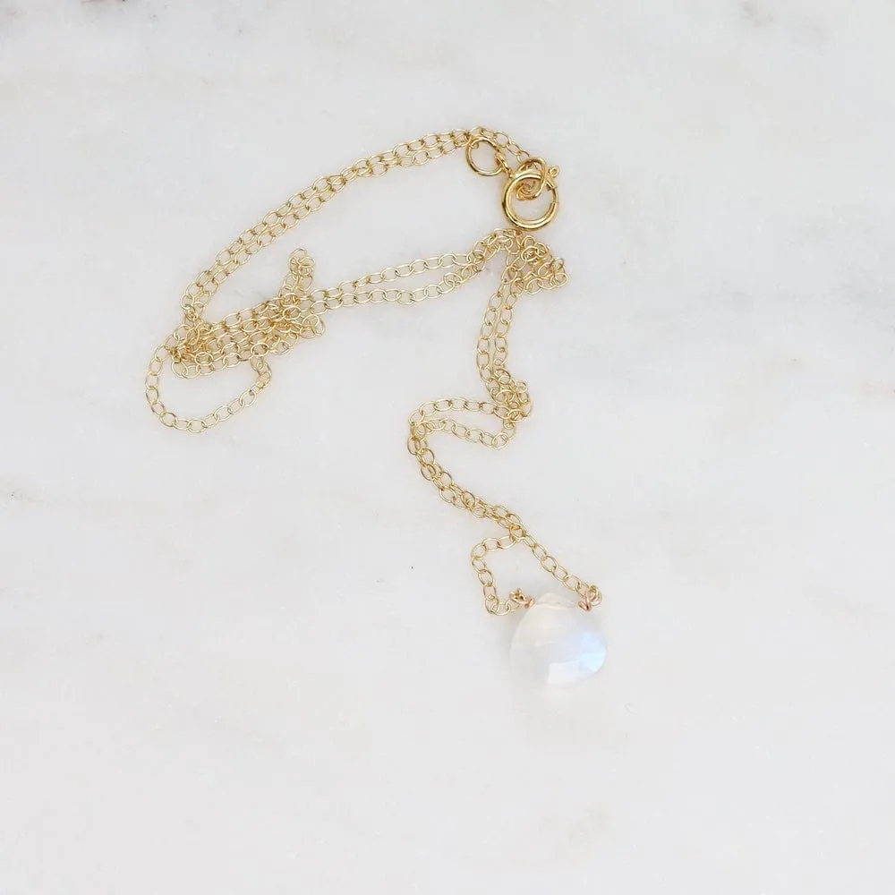 Gold Filled Chain with Moonstone Brio Necklace