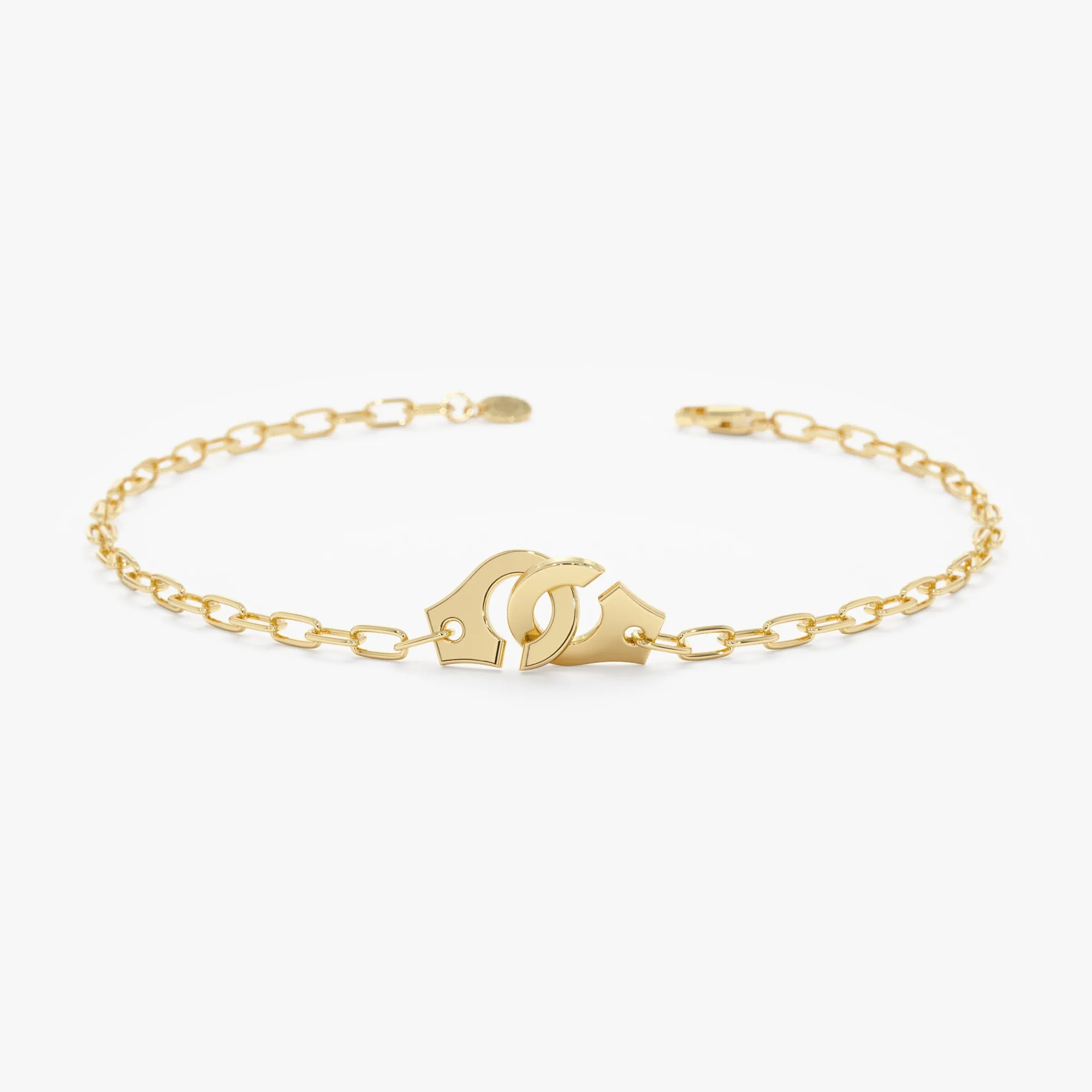 Handcuff Paperclip Chain Bracelet, Charlotte