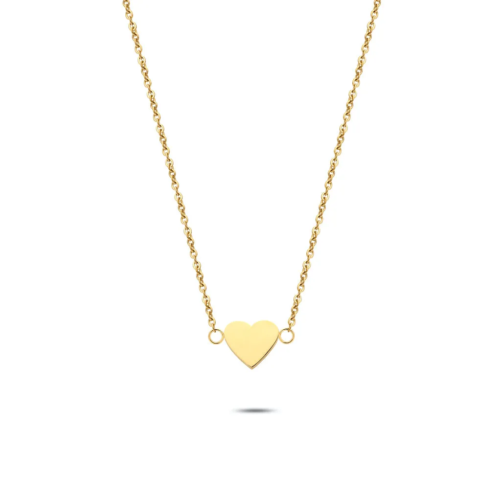 Heart necklace gold