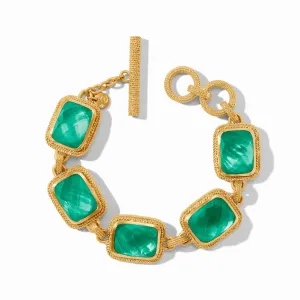 Julie Vos Cheval Stone Bracelet Iridescent Emerald Green