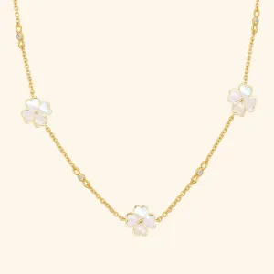 Lucky Pearls Clover Choker