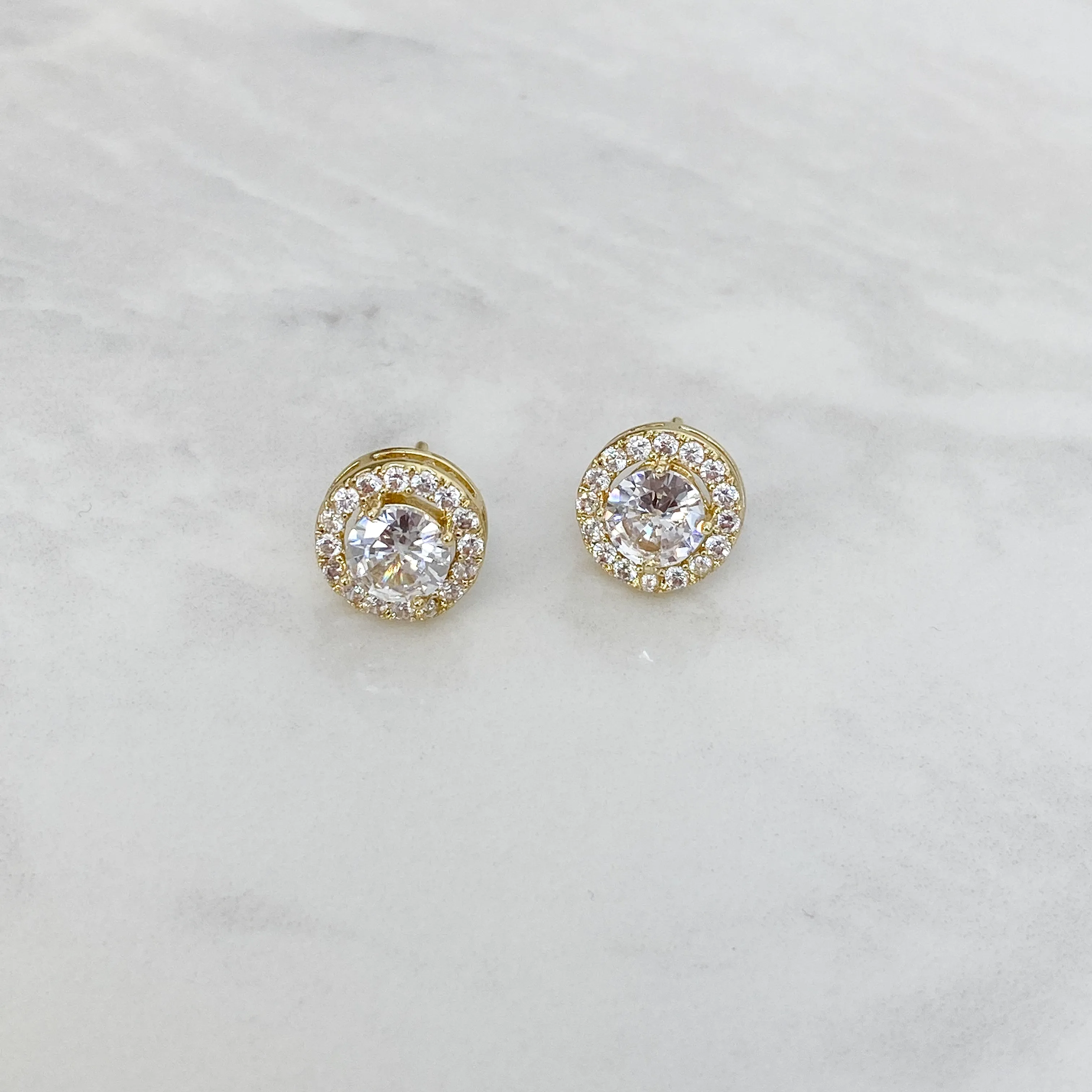 LYLA Halo Stud Earrings ( Silver / Gold / Rose Gold)