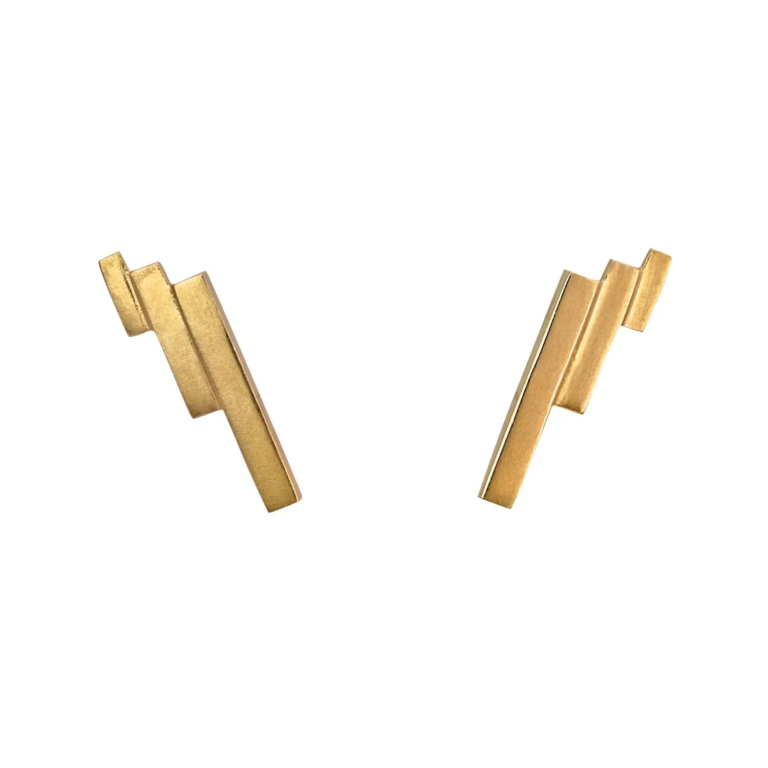 Metropolis Bar Stud Earrings Gold