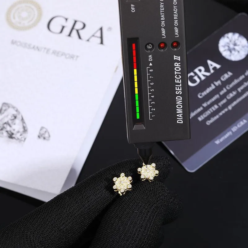 Moissanite S925 Snowflake Stud Earrings