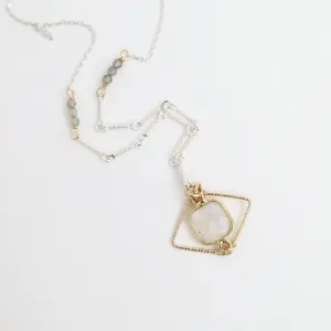 Moonstone Frame Necklace