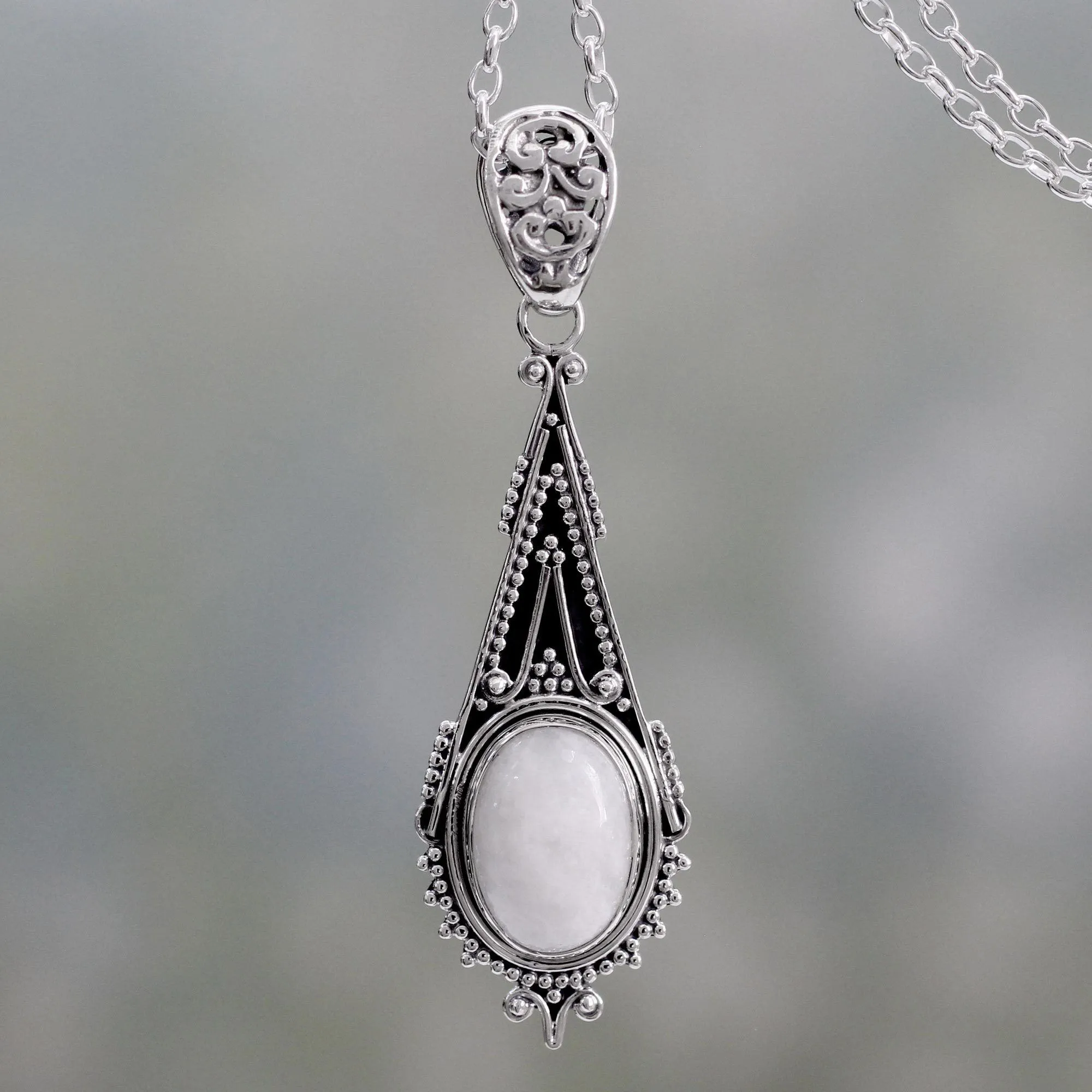 Moonstone Radiance Pendant Necklace