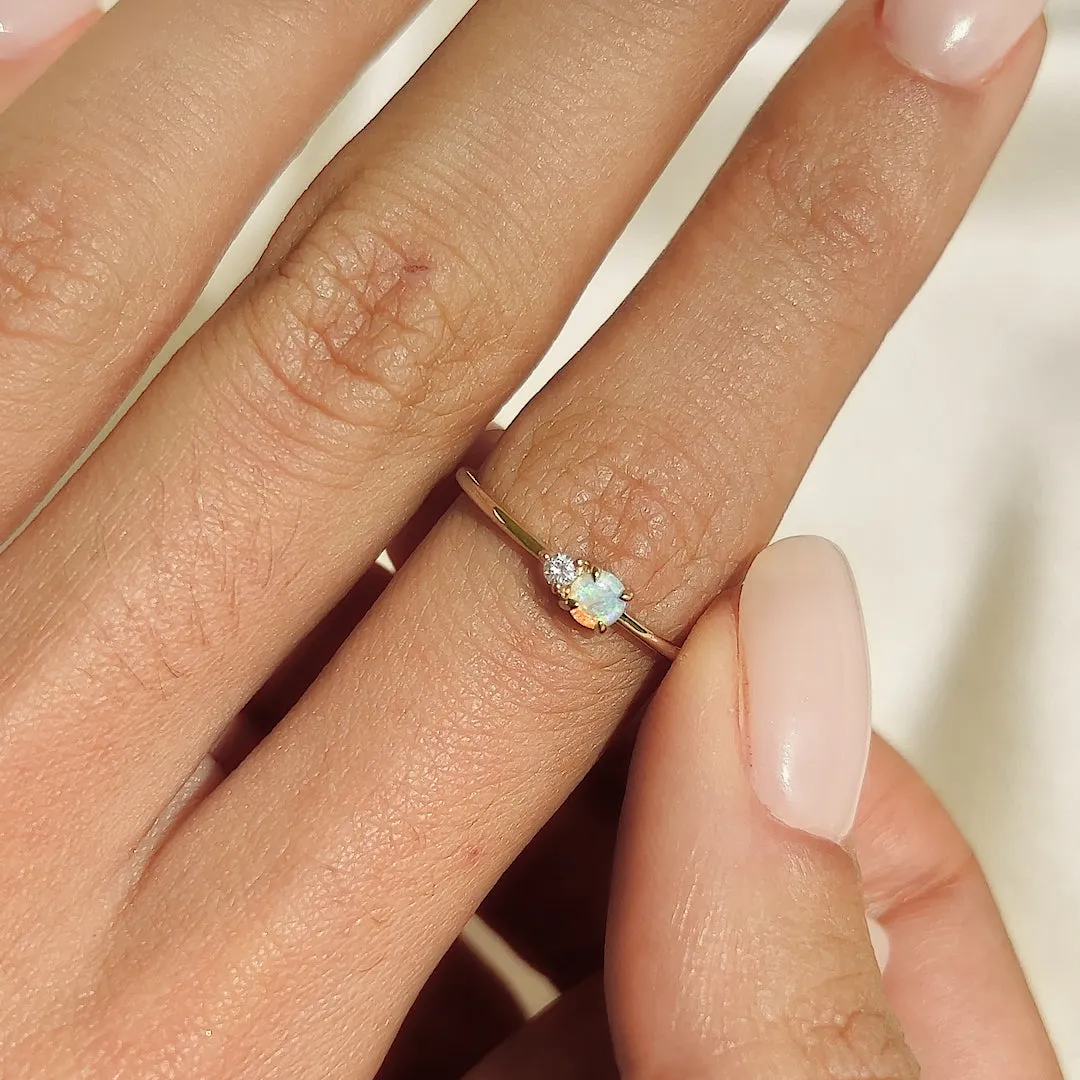 Opal and Diamond Ring - Arete