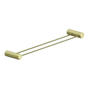 Opal Double Towel Rail 600mm Brushed Gold 2524D-BG