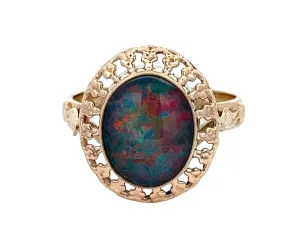 Opal Triplet 9ct Yellow Gold Dress Ring