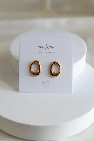 Oval Stud Earrings